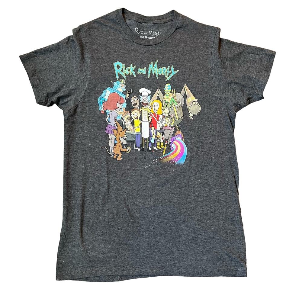 Ripple Junction Adult SM Rick and Morty BBQ Graphic T-shirt